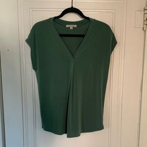 Green Envelope Green Cap Sleeve Blouse